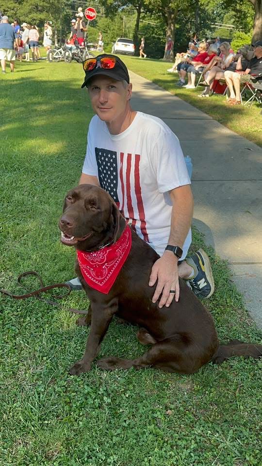 Tripper and Moose at a 4th of July celebration